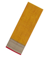 Oil Mustard Woven Chirala Cotton Saree With Printed Blouse-CR1504