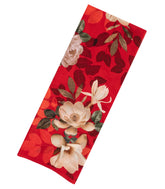 Red Woven Crepe Silk Saree With Printed Floral Motifs-PS0530