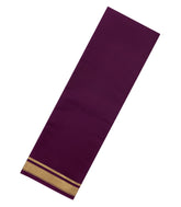 Burgundy Woven Mysore Silk Saree With Zari Border-MS3709