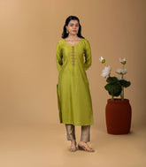 Lime Green Festive Kurta-KR0860