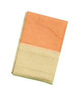 Peach Handloom Banarasi Tissue Silk Saree With Contrast Border-BE1500
