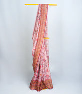 Dusty Pink Woven Art Kota Silk Saree With Printed Floral Motifs-BL3749