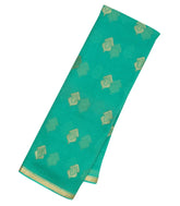 Aquamarine Mysore Georgette Silk Saree With Floral Buttas-MS2979