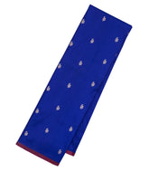 Blue Handloom Banarasi Silk Saree With Floral Buttas-BE1227