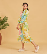 Abstract Tropical Printed Dress