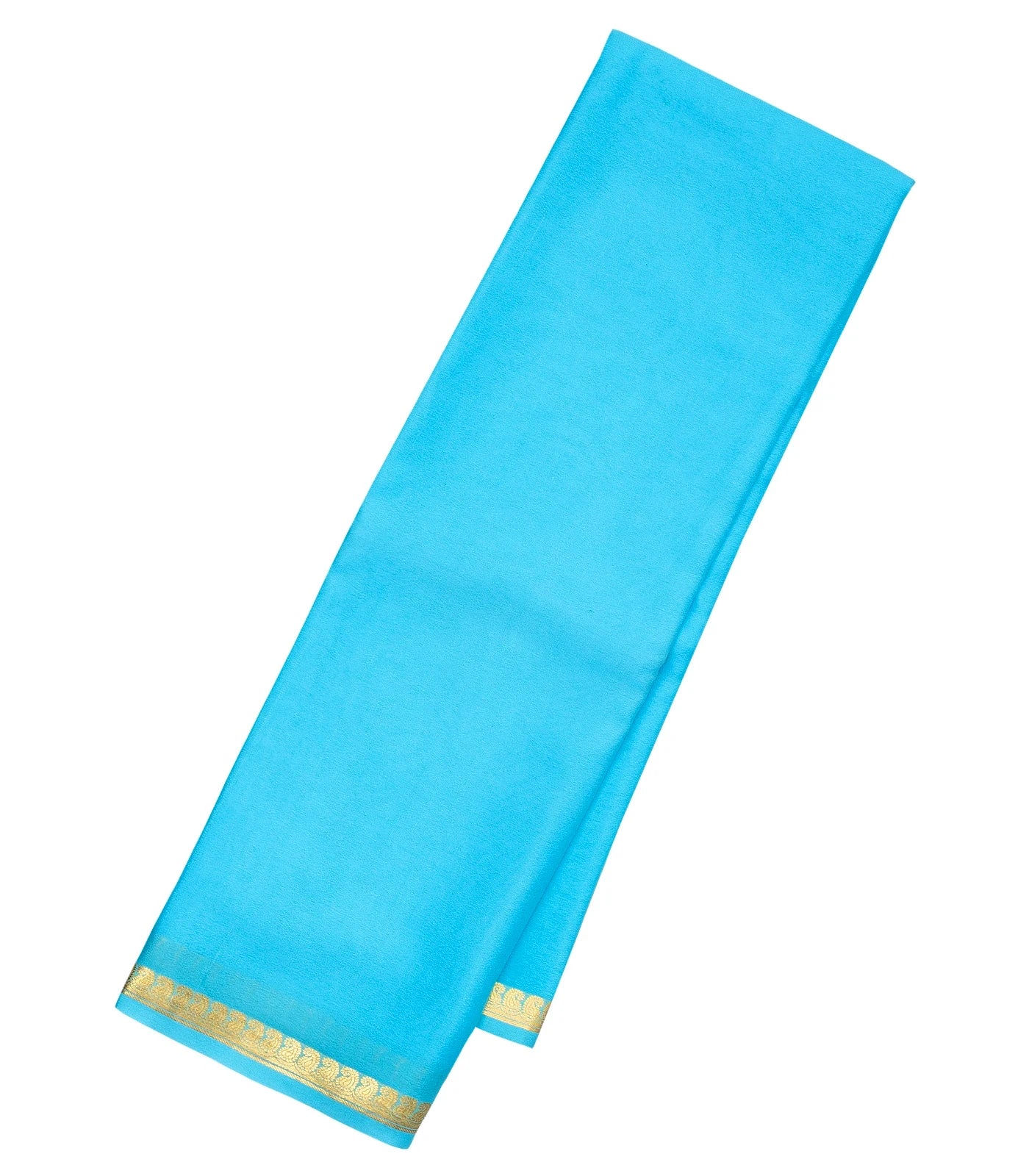 Turquoise  Modal Silk Saree with Zari Pinstripes