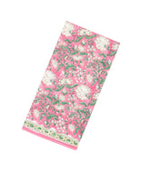 Baby Pink Printed Jaipur Cotton Saree With Floral Motifs-JC1952