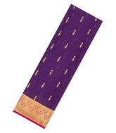 Purple Woven Mysore Silk Saree With Buttas & Contrast Border-MS3503