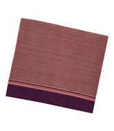 Lilac Woven Kadapa Cotton Saree With Stripes & Contrast Border-KN0670