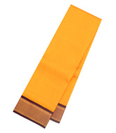 Yellow Handloom Korvai Kanchipuram Silk Saree With Maroon Border-KA15434