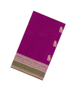 Magenta Handloom Silk Cotton Saree With Buttas-SC4320