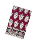 Magenta Printed Kalamkari Cotton Saree-KAL1258