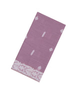 Lilac Woven Art Linen Saree With Floral Buttas-BL5663
