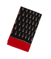 Black Handloom Orissa Cotton Saree With Tie & Dye Motifs