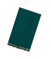 Dark Green Synthetics Moss Crush Saree With Velvet Border -BL5464