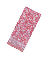 Light Peach Printed Chanderi Cotton Saree With Zari Border-CC1641