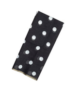 Black Woven Art Linen Saree With Printed Polka Dots-BL3725