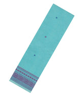 Turquoise Handloom Kanchi Cotton Saree With Buttas-KC1789