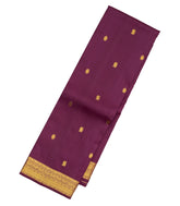 Maroon Handloom Kanchipuram Silk Saree With Annam Buttas-KA12994