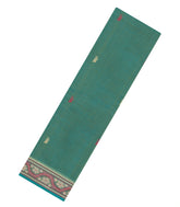 Aquamarine Handloom Kanchi Cotton Saree With Buttas-KC1781