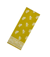 Mustard Woven Dupion Silk Saree With Floral Buttas-DS0560