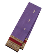 Lilac Handloom Kanchipuram Silk Saree With Zari Buttas-KA15196
