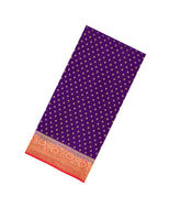 Purple Handloom Banarasi Khaddi Georgette Silk Saree With Contrast Border-BE1807