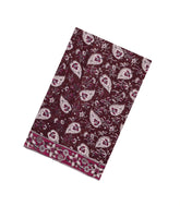 Maroon Woven Kalamkari Cotton Saree With Printed Motifs-KAL1157