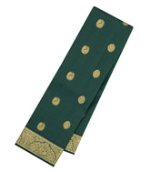 Dark Green Handloom Kanchipuram Silk Saree With Annam Buttas-KA15112