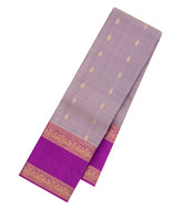 Lilac Woven Pure Silk Saree With Buttas & Contrast Border-EC2565