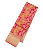 Magenta Handloom Kanchipuram Silk Saree With Meena Floral Motifs-KA13564