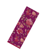 Magenta Printed Crepe Silk Saree With Floral Motifs-PS0896