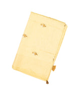 Cream Woven Blended Dupion Saree With Embroidered Floral Motifs-BL3840