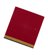 Crimson Woven Kadapa Cotton Saree With Meena Buttas-KN0684