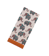 Taupe Printed Kalamkari Cotton Saree With Zari Border-KAL1215
