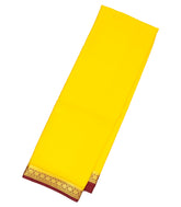 Lemon Yellow Woven Mysore Silk Saree With Contrast Maroon Border-MS3032