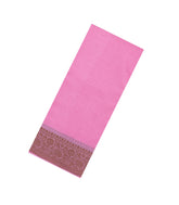 BubbleGum Pink Woven Tussar Silk Saree With Thread work Border-TU3156