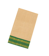 Sandal Handloom Korvai Silk Cotton Saree With Checks & Contrast Border-SC3868