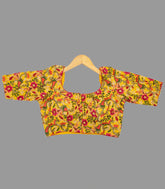 Yellow Floral Embroidered Blouse