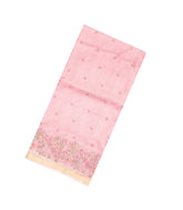 Peach Handloom Kota Silk Saree With Peacock Motifs-KO1038