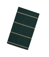 Bottle Green Woven Bengal Cotton Saree With Stripes & Contrast Pallu-BG1894