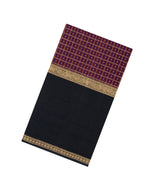 Lilac Handloom Silk Cotton Saree With Checks-SC4280