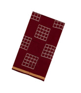 Crimson Printed Art Chanderi Saree With Zari Border-BL5013
