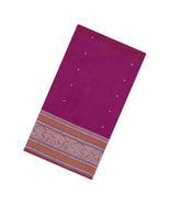 Hot Pink Handloom Silk Cotton Saree With Buttas -SC4258