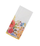 White Printed Synthetic Linen Saree With Floral Motifs-SY0123