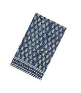Steel Blue Woven Jaipur Cotton Saree With Printed Floral Motifs-JC1423