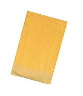 Yellow Woven Chiffon Saree With Embroidered Mirror Work-EN1692