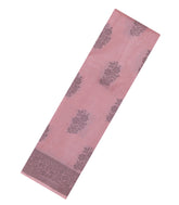 Light Peach Woven Tussar Silk Saree With Floral Buttas-TU3406