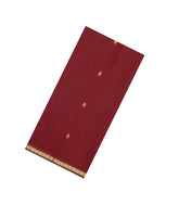 Maroon Handloom Maheswari Silk Cotton Saree With Buttas & Zari Border-SC4886