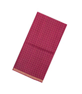 Chesnutt Pink Woven Tussar Silk Saree With Checks-TU3513